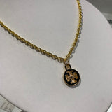 Repurposed Tory Burch Pendant Necklace