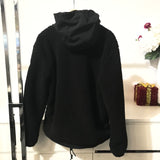 Unisex Black Sherpa Hoodie