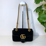 Velvet Matelasse Mini GG Marmont Shoulder Bag