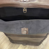 Vintage Brown Leather Garment Bag