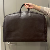 Vintage Brown Leather Garment Bag