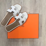 Oran Sandals - Blanc Piqures Havane