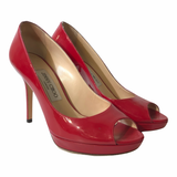 Red Peep Toe Pumps