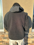 Unisex Black Sherpa Hoodie