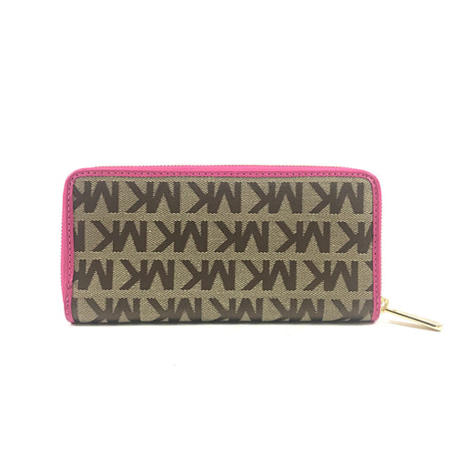 Canvas Wallet with Hot Pink trim