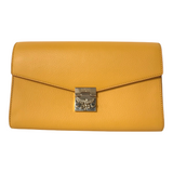 Grained Calfskin Crossbody Chain Clutch